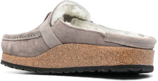 Birkenstock Coin shearling-lined mules Grey