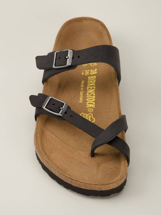 Birkenstock crisscross front buckled sandals Black