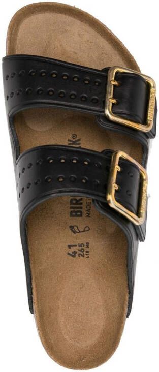 Birkenstock double-strap leather sandals Black