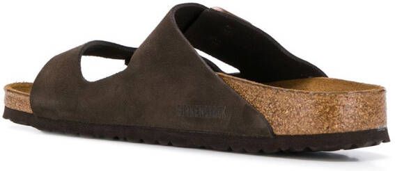Birkenstock double strap slip-on sandals Brown