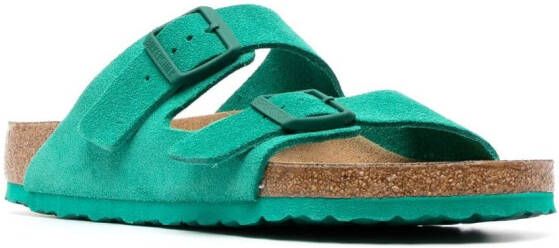 Birkenstock double-strap suede sandals Green