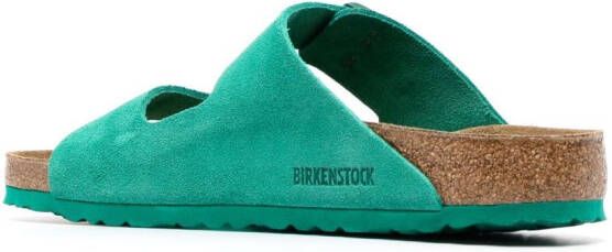 Birkenstock double-strap suede sandals Green