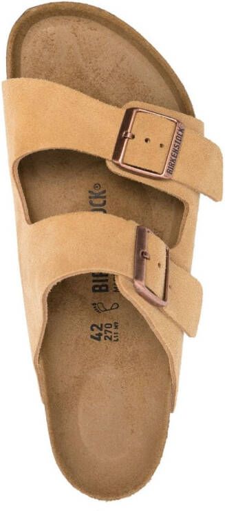 Birkenstock double-strap suede sandals Neutrals