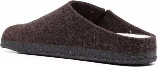 Birkenstock felted closed-toe mules Brown