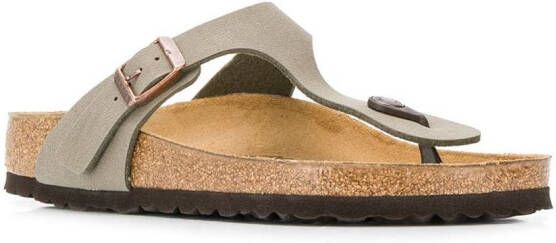 Birkenstock flat thong sandals Brown