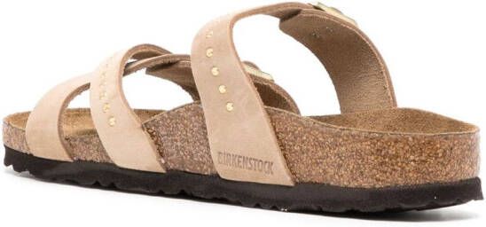 Birkenstock Franca stud-detailed leather sandals Brown