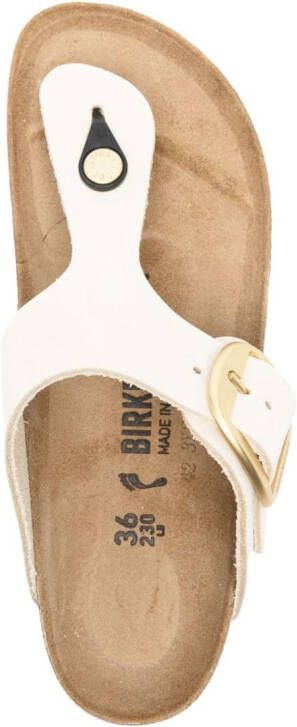 Birkenstock Gizeh Big Buckle leather sandals Neutrals