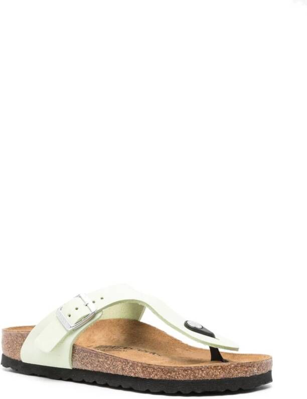 Birkenstock Gizeh buckle leather sandals Green