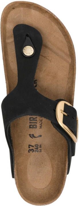 Birkenstock Gizeh leather flat sandals Black