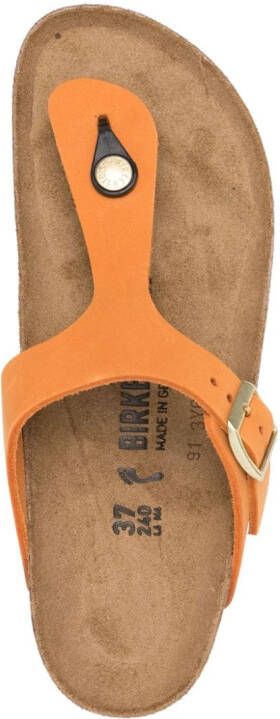 Birkenstock Gizeh leather sandals Orange
