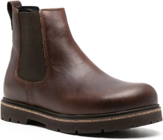 Birkenstock Highwood slip-on leather boots Brown