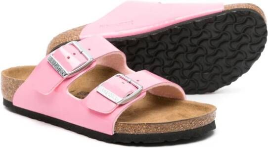 Birkenstock Kids Arizona BS leather sandals Pink