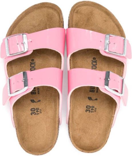Birkenstock Kids Arizona BS leather sandals Pink