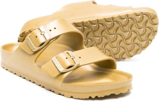 Birkenstock Kids Arizona buckle-fastening sandals Gold
