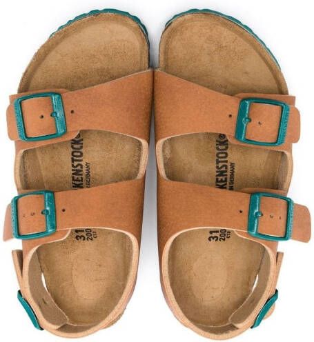 Birkenstock Kids Arizona buckled sandals Brown