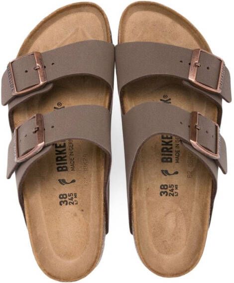 Birkenstock Kids Arizona leather sandals Brown