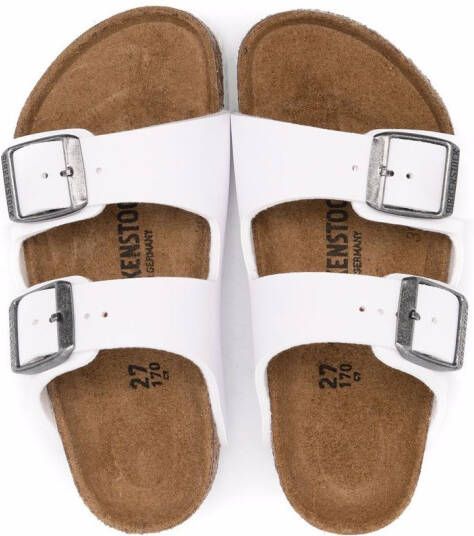 Birkenstock Kids Arizona leather sandals White