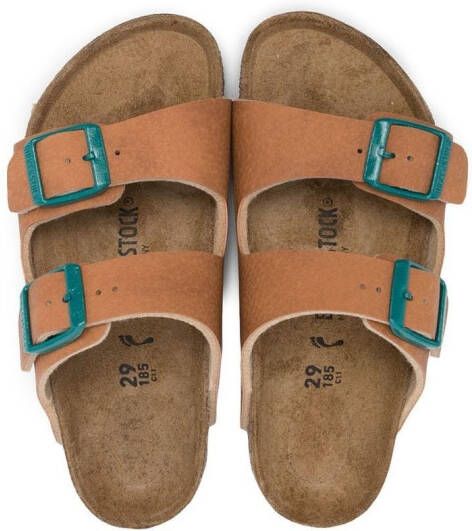 Birkenstock Kids Birko-Flor two-strap sandals Brown