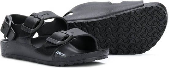 Birkenstock Kids buckled sandals Black