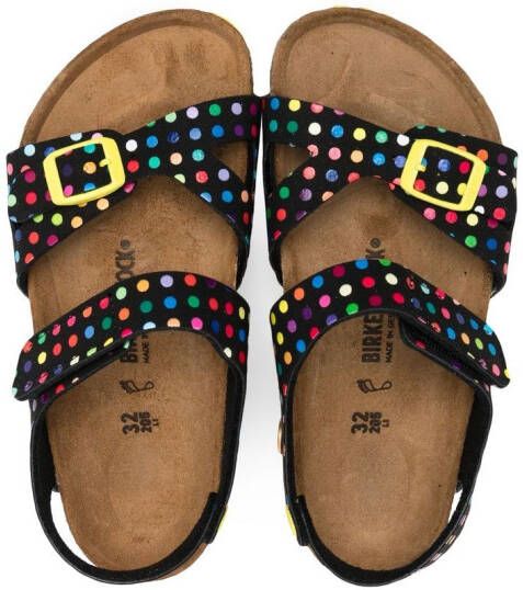 Birkenstock Kids Colorado polka dot sandals Black