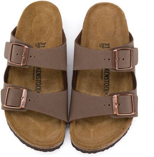 Birkenstock Kids cork sandals Brown