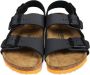 Birkenstock Kids double-buckle leather sandals Black - Thumbnail 4