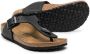 Birkenstock Kids Gizeh thong-strap leather sandals Black - Thumbnail 2