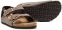 Birkenstock Kids leather flat sandals Brown - Thumbnail 2