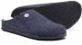 Birkenstock Kids logo-button shearling slippers Blue - Thumbnail 2