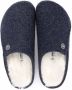 Birkenstock Kids logo-button shearling slippers Blue - Thumbnail 3