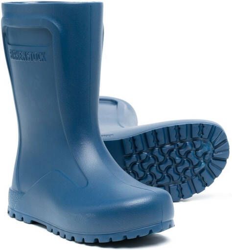 Birkenstock Kids logo-print chunky boots Blue