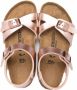 Birkenstock Kids metallic leather-strap buckled sandals Pink - Thumbnail 3