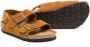 Birkenstock Kids Milano buckled suede sandals Brown - Thumbnail 2
