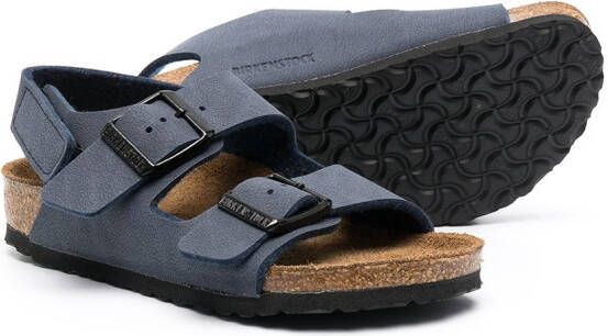 Birkenstock Kids Milano HL buckled sandals Blue