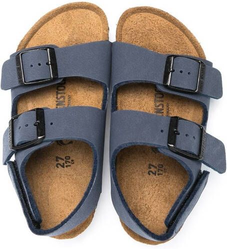 Birkenstock Kids Milano HL buckled sandals Blue