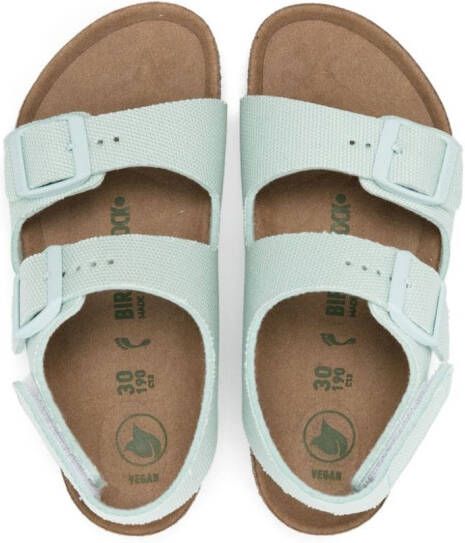 Birkenstock Kids Milano HL canvas sandals Green