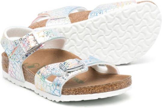 Birkenstock Kids Rio metallic sandals Silver