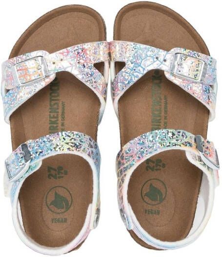 Birkenstock Kids Rio metallic sandals Silver