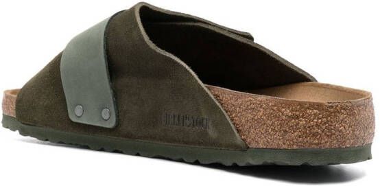 Birkenstock Kyoto suede flat sandals Green
