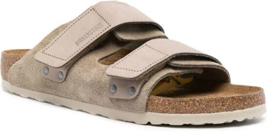 Birkenstock Kyoto touch-strap leather sandals Neutrals