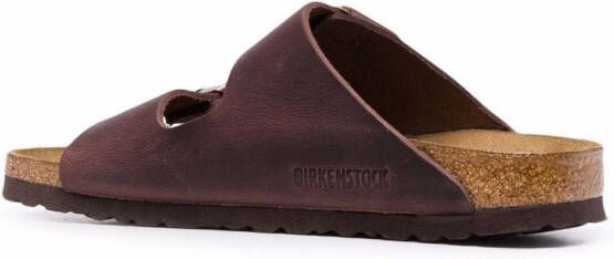 Birkenstock leather double-strap sandals Brown