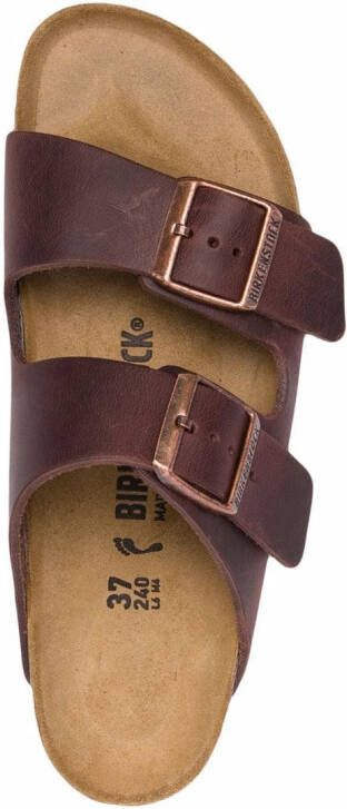 Birkenstock leather double-strap sandals Brown