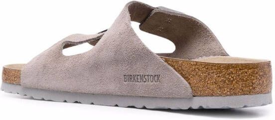 Birkenstock leather double-strap sandals Grey