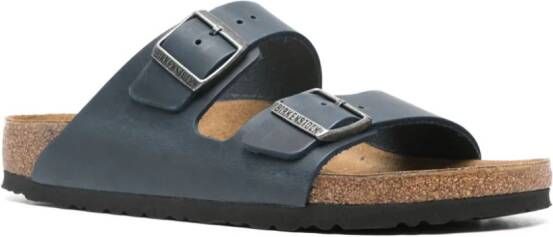 Birkenstock logo-debossed leather sandals Blue