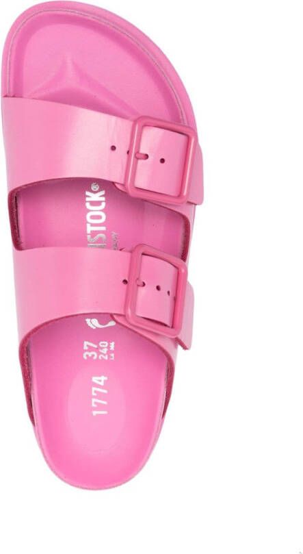 Birkenstock logo-embossed open-toe slides Pink