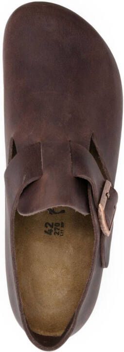 Birkenstock London round-toe leather loafers Brown