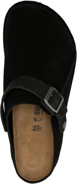 Birkenstock Lutry Premium suede slippers Black