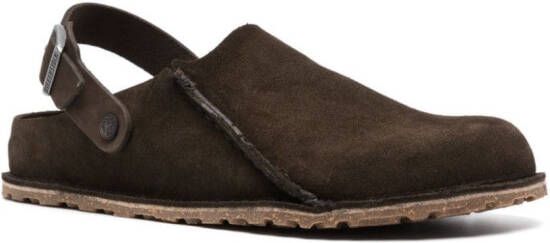Birkenstock Lutry Premium suede slippers Brown