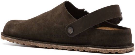 Birkenstock Lutry Premium suede slippers Brown