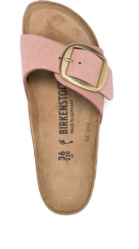 Birkenstock Madrid buckle-detail leather sandals Pink